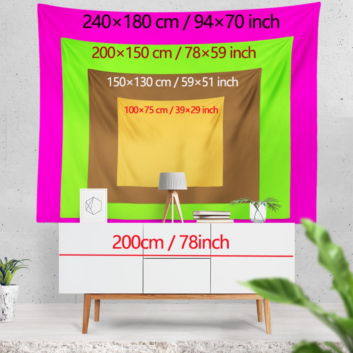 Arazzo al tramonto con onde gi - Interior Design Zen Style recensione e prezzo